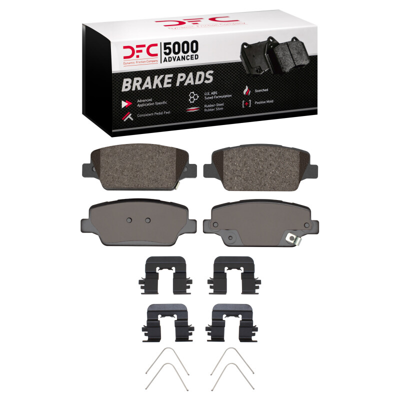 DFC 17-19 Kia Cadenza Rear 5000 Advanced Ceramic Brake Pads and Hardware Kit