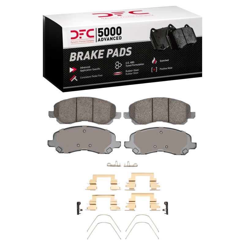 DFC 16-17 Jeep Compass Front 5000 Advanced Ceramic Brake Pads and Hardware Kit