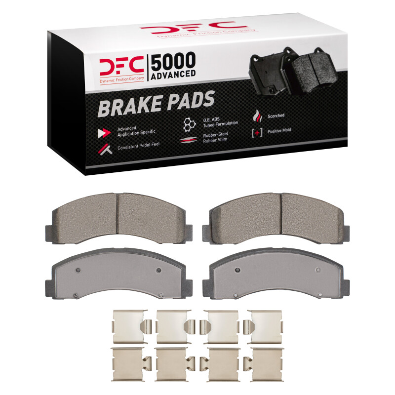 DFC 10-21 Ford F-150 RWD Front 5000 Advanced Ceramic Brake Pads and Hardware Kit
