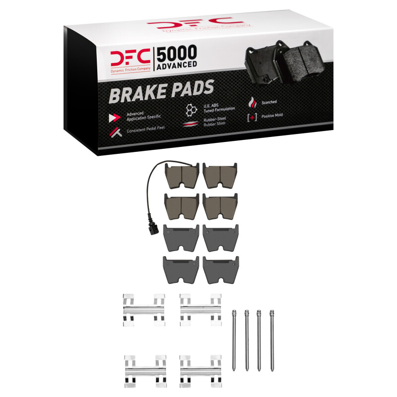 DFC 17-22 Audi RS3 Front 5000 Advanced Ceramic Brake Pads and Hardware Kit