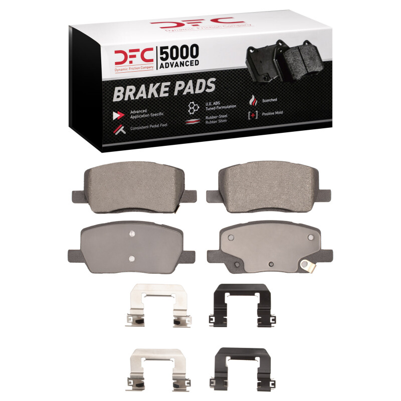 DFC 17-25 Tesla Model X Rear 5000 Advanced Low Metallic Brake Pads and Hardware Kit