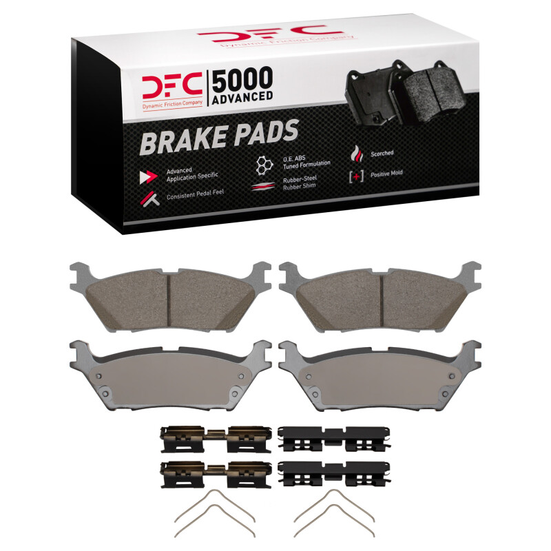DFC 22-25 Ford F-150 Lightning Rear 5000 Advanced Ceramic Brake Pads and Hardware Kit