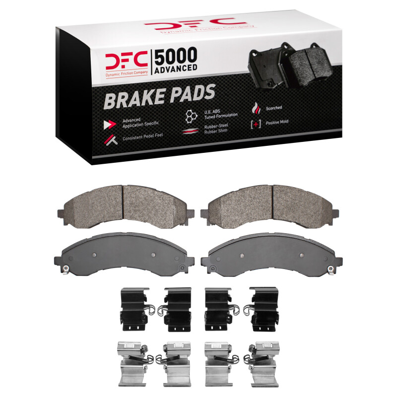 DFC 21-25 Chevrolet Express 4500 Front 5000 Advanced Semi Metallic Brake Pads and Hardware Kit