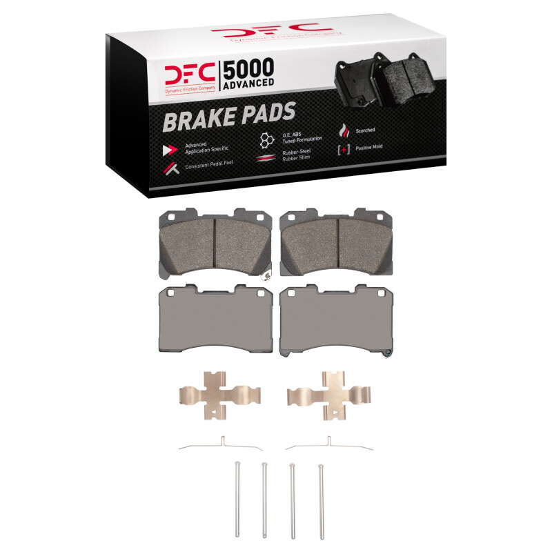 DFC 22-25 Toyota GR Corolla Front 5000 Advanced Low Metallic Brake Pads and Hardware Kit