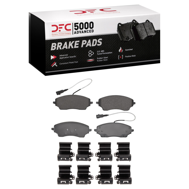 DFC 22-25 Ram ProMaster EV Rear 5000 Advanced Semi Metallic Brake Pads and Hardware Kit