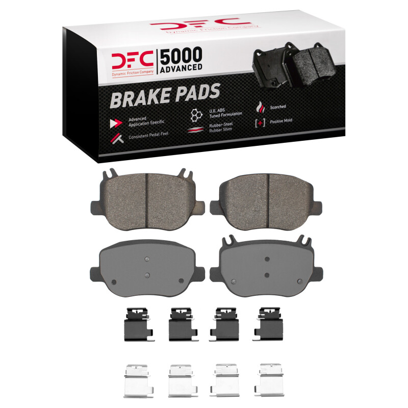 DFC 22-25 Fisker Ocean Rear 5000 Advanced Low Metallic Brake Pads and Hardware Kit
