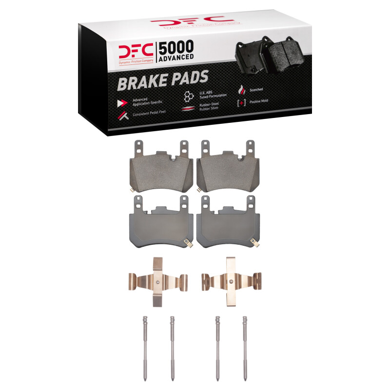 DFC 23-25 Chevrolet Corvette Rear 5000 Advanced Low Metallic Brake Pads and Hardware Kit