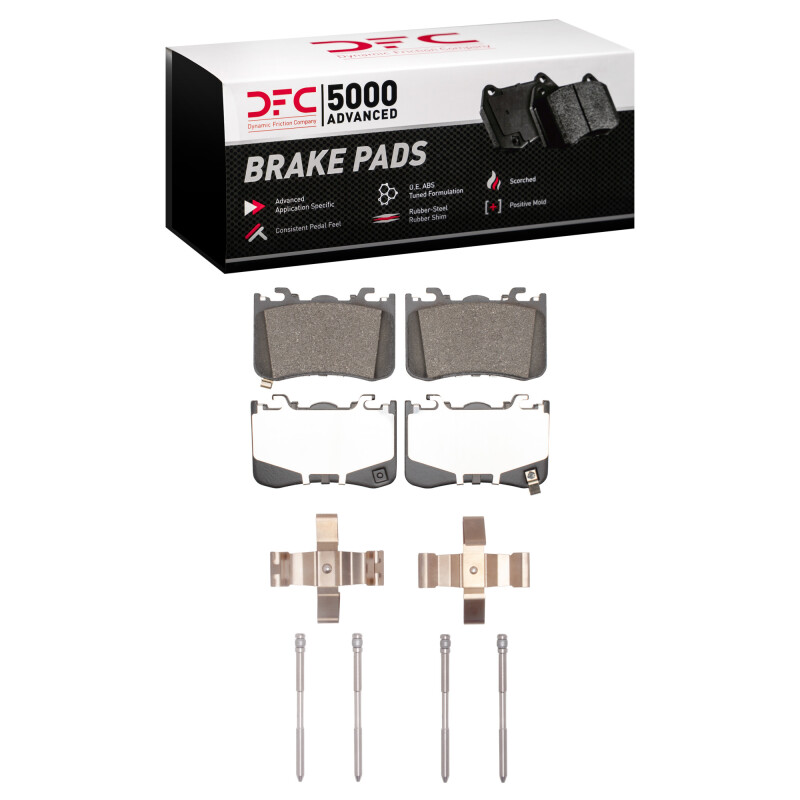 DFC 24-25 Ford Mustang Rear 5000 Advanced Low Metallic Brake Pads and Hardware Kit