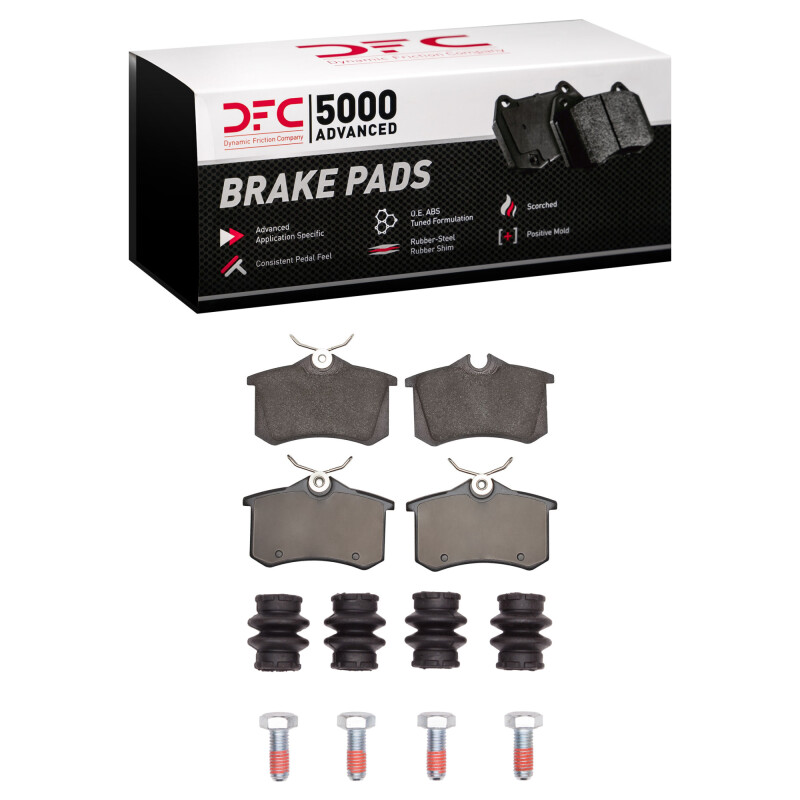 DFC 97-06 Audi A8 Rear 5000 Advanced Low Metallic Brake Pads and Hardware Kit