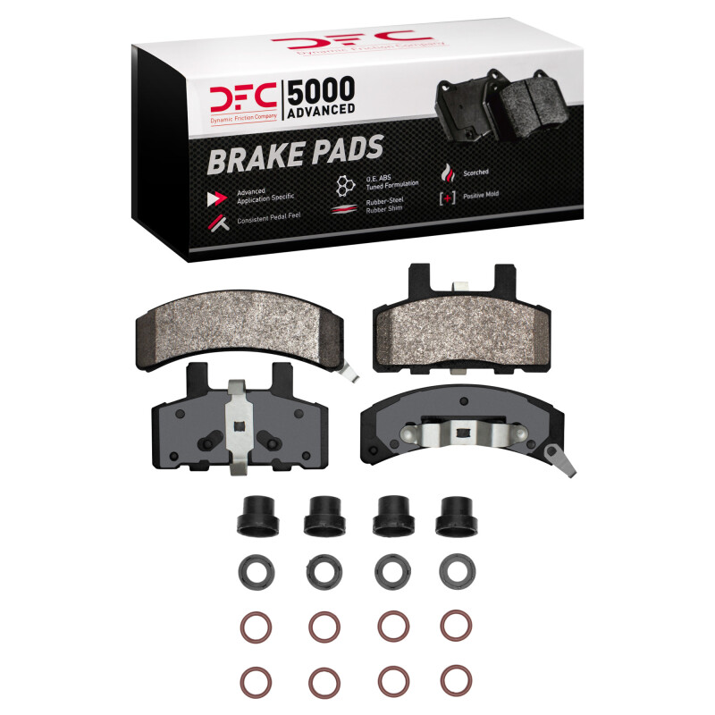 DFC 88-02 Cadillac Commercial Chassis Front 5000 Advanced Semi Metallic Brake Pads and Hardware Kit