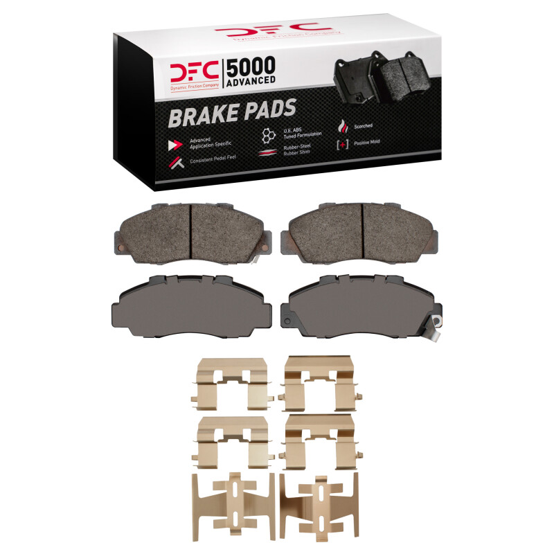 DFC 97-01 Acura Integra Front 5000 Advanced Low Metallic Brake Pads and Hardware Kit