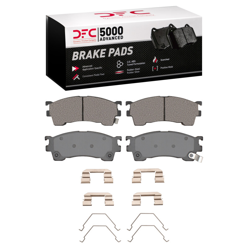 DFC 93-00 Ford Probe Front 5000 Advanced Semi Metallic Brake Pads and Hardware Kit