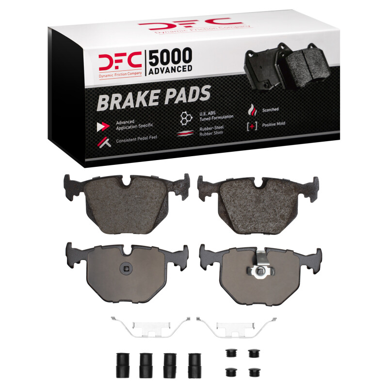 DFC 01-10 BMW 330xi Rear 5000 Advanced Low Metallic Brake Pads and Hardware Kit