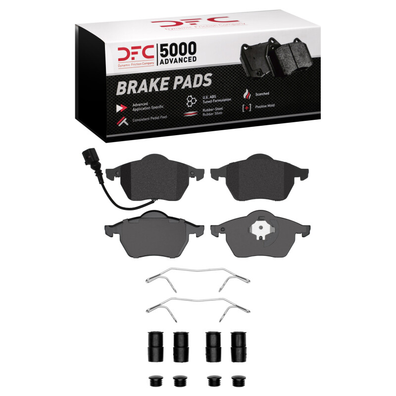 DFC 01-06 Audi TT Quattro Front 5000 Advanced Ceramic Brake Pads and Hardware Kit