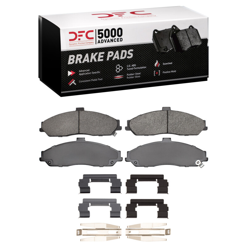 DFC 97-10 Chevrolet Corvette Front 5000 Advanced Semi Metallic Brake Pads and Hardware Kit