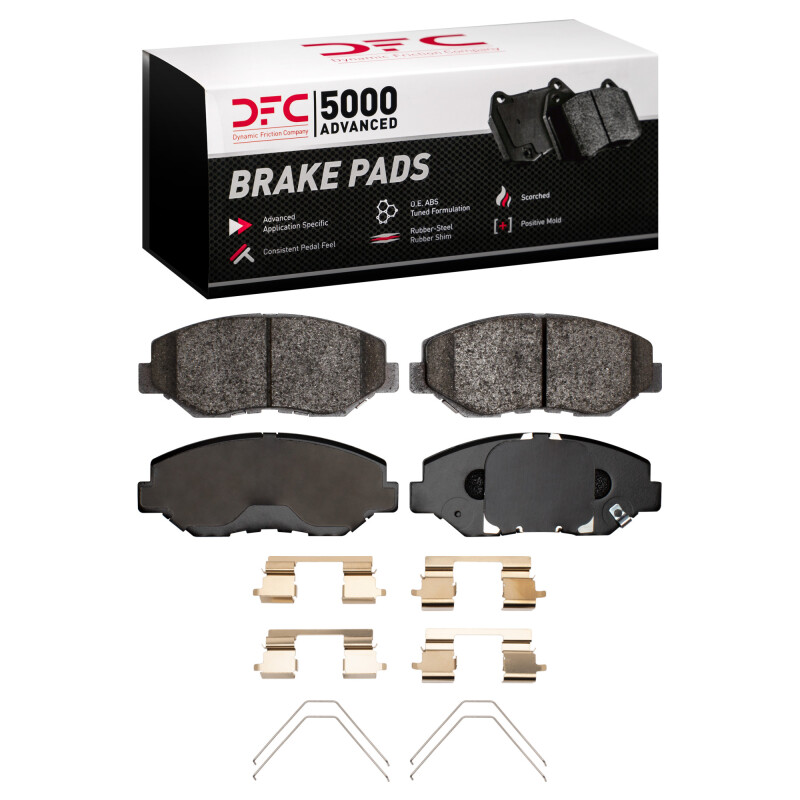 DFC 13-14 Honda Fit (USA/Canada) Front 5000 Advanced Ceramic Brake Pads and Hardware Kit