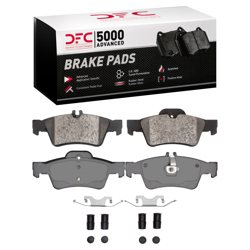 DFC 02-17 Mercedes-Benz E500 Rear 5000 Advanced Low Metallic Brake Pads and Hardware Kit