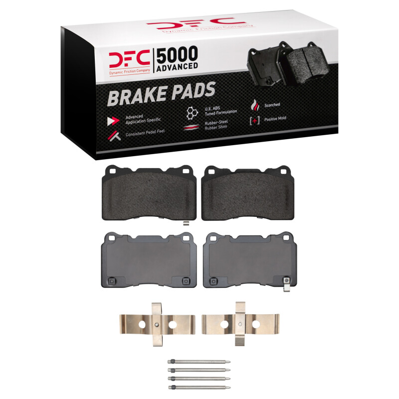 DFC 14-17 Dodge Viper Rear 5000 Advanced Low Metallic Brake Pads and Hardware Kit