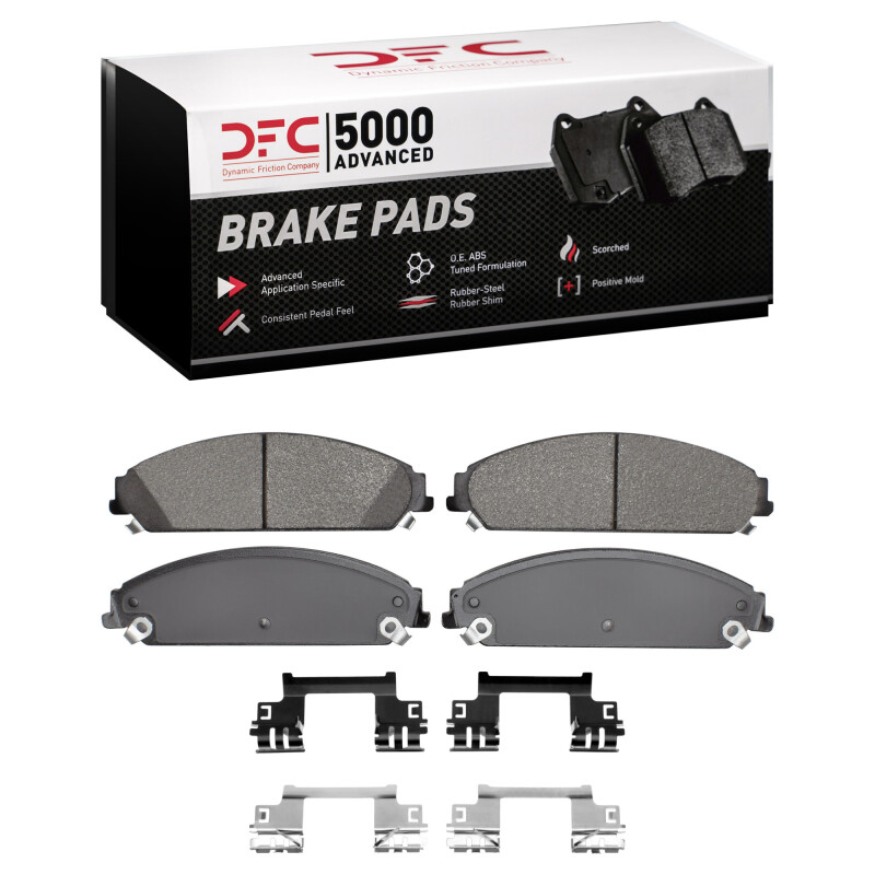 DFC 05-23 Chrysler 300 Front 5000 Advanced Semi Metallic Brake Pads and Hardware Kit