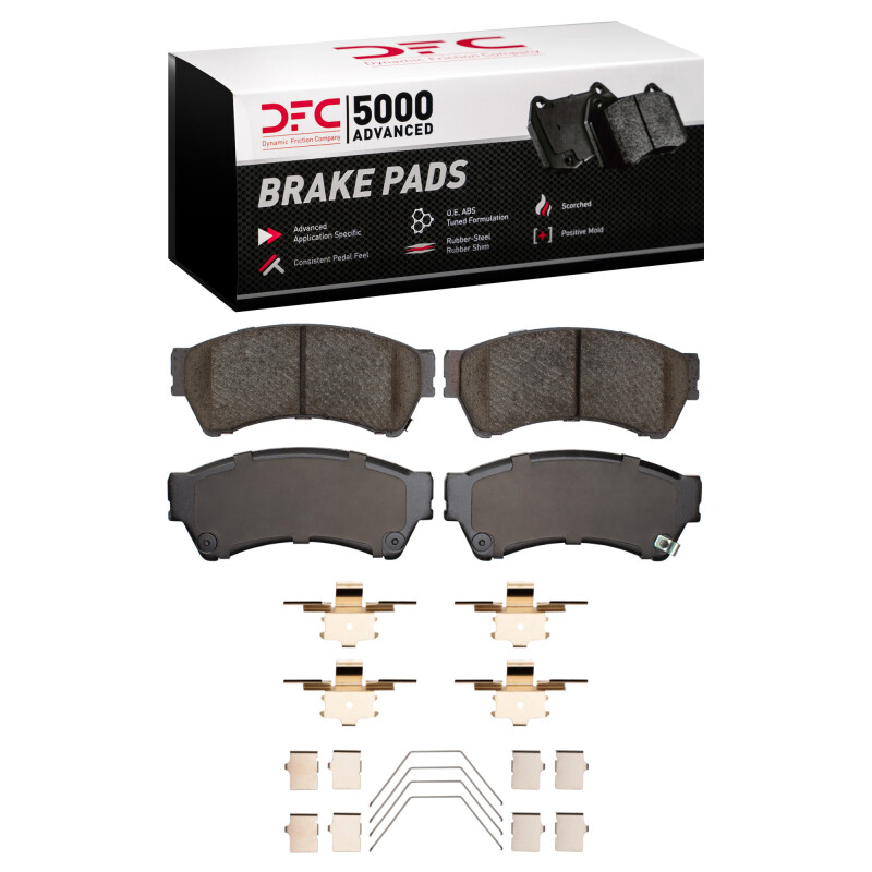 DFC 06-12 Ford Fusion Front 5000 Advanced Ceramic Brake Pads and Hardware Kit