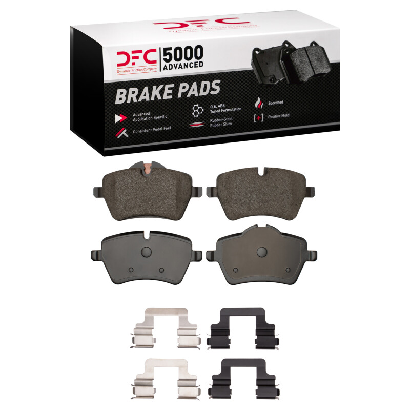 DFC 13-16 Mini Cooper Countryman Front 5000 Advanced Ceramic Brake Pads and Hardware Kit