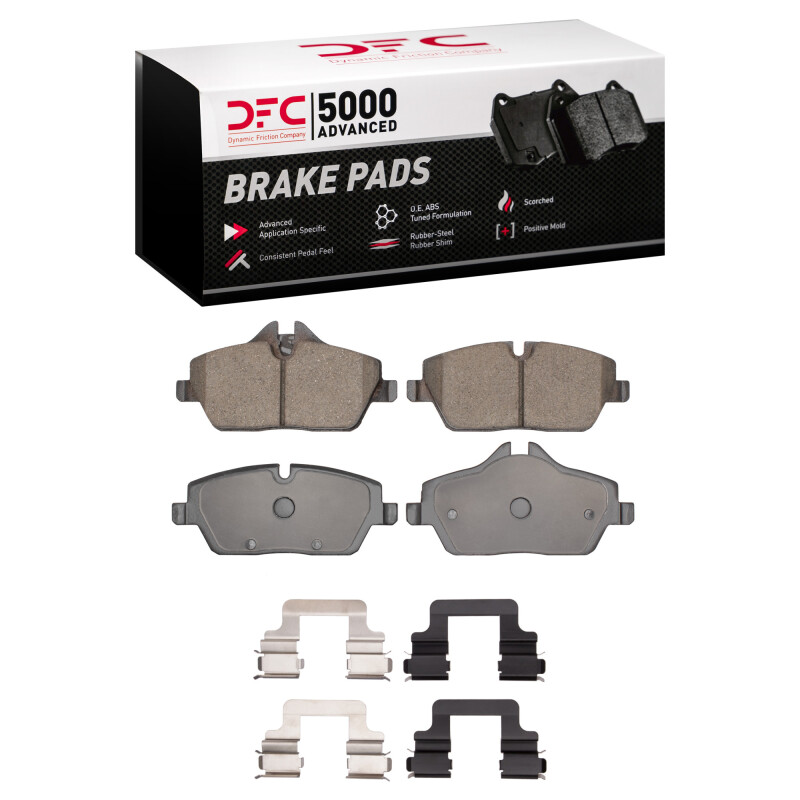 DFC 14-19 Mini Cooper (Excl Clubman) Front 5000 Advanced Ceramic Brake Pads and Hardware Kit