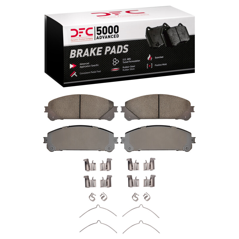 DFC 20-24 Toyota Avalon Front 5000 Advanced Low Metallic Brake Pads and Hardware Kit