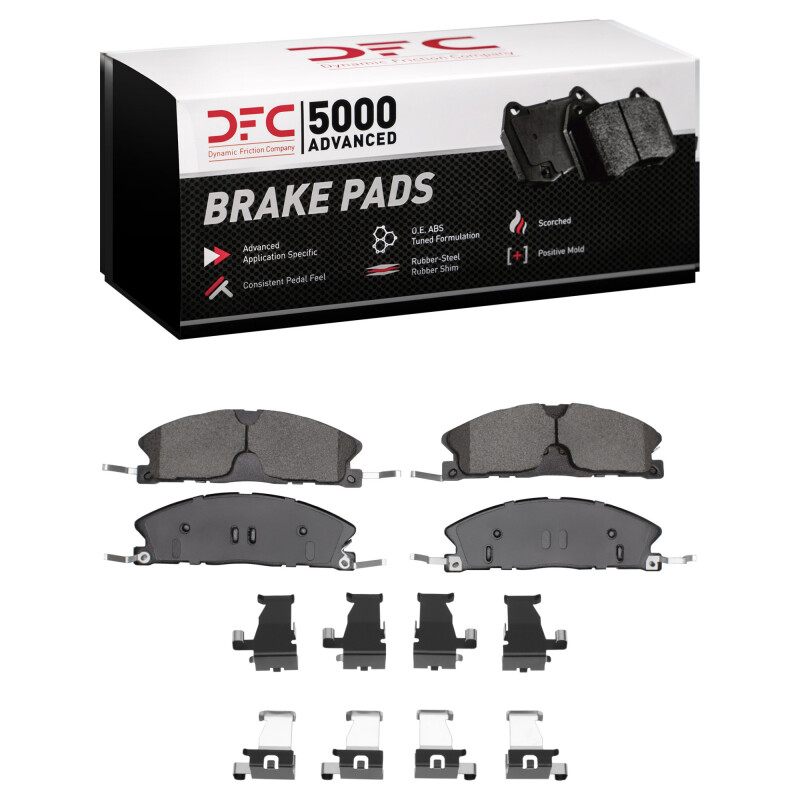 DFC 13-19 Ford Flex Front 5000 Advanced Ceramic Brake Pads and Hardware Kit
