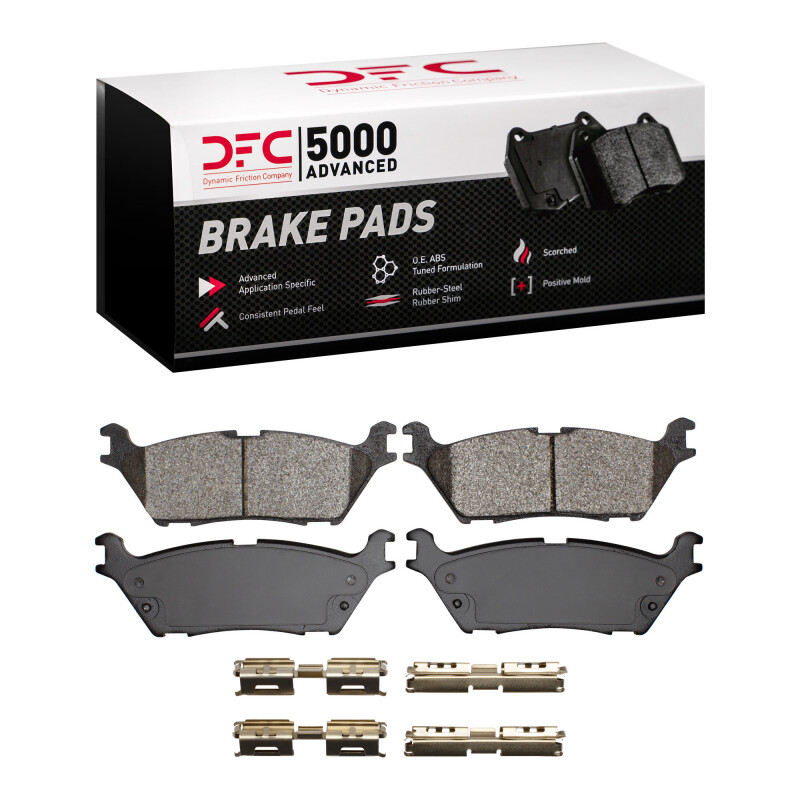 DFC 18-20 Ford F-150 4WD Rear 5000 Advanced Semi Metallic Brake Pads and Hardware Kit