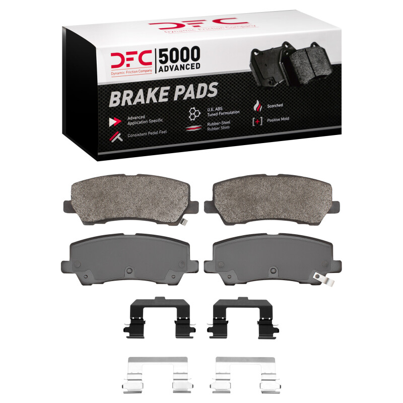 DFC 15-23 Ford Mustang Rear 5000 Advanced Semi Metallic Brake Pads and Hardware Kit