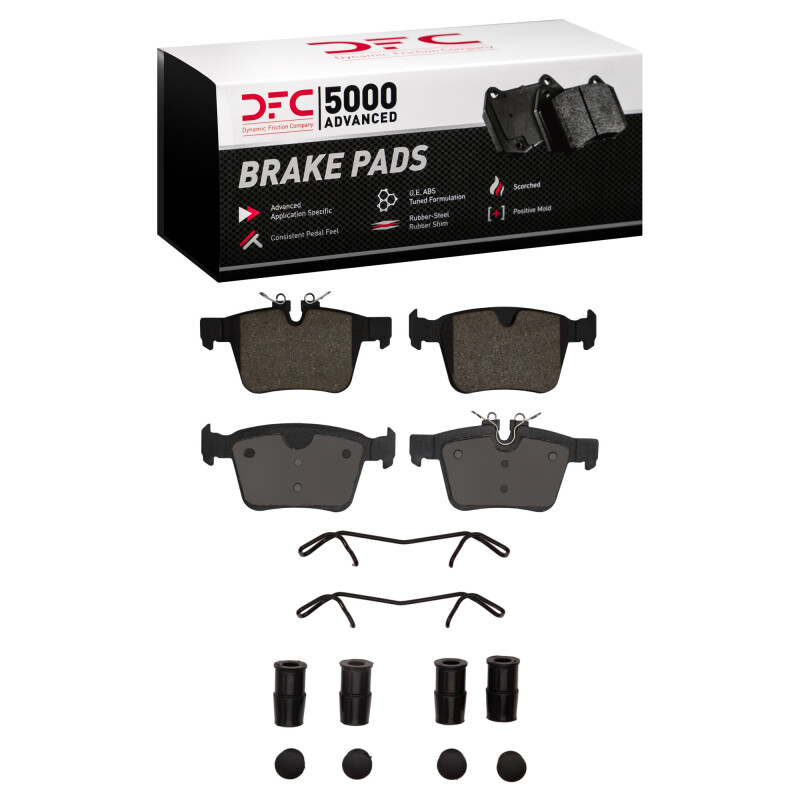 DFC 16-25 Jaguar F-Pace Rear 5000 Advanced Low Metallic Brake Pads and Hardware Kit
