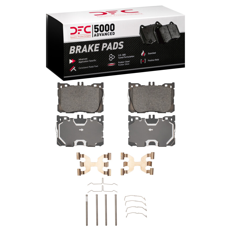 DFC 16-23 Mercedes-Benz C43 AMG Front 5000 Advanced Low Metallic Brake Pads and Hardware Kit