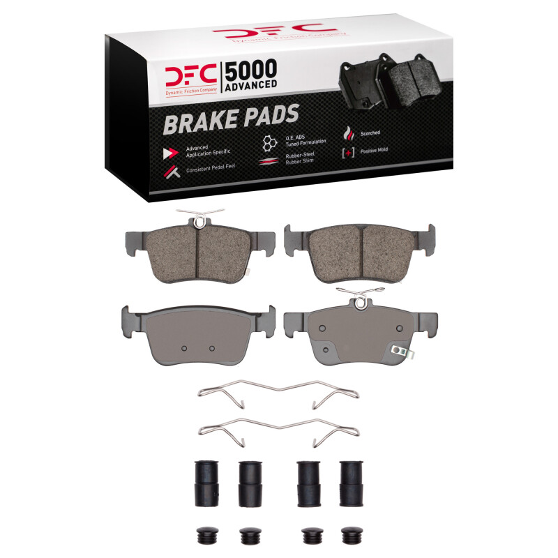 DFC 17-25 Acura Integra Rear 5000 Advanced Low Metallic Brake Pads and Hardware Kit