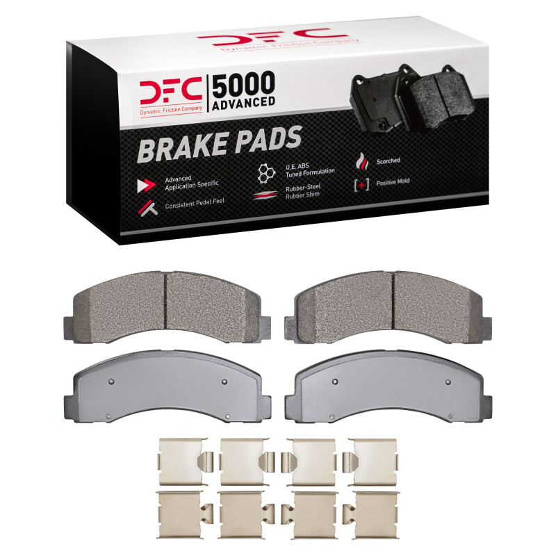 DFC 18-20 Ford F-150 4WD Front 5000 Advanced Semi Metallic Brake Pads and Hardware Kit