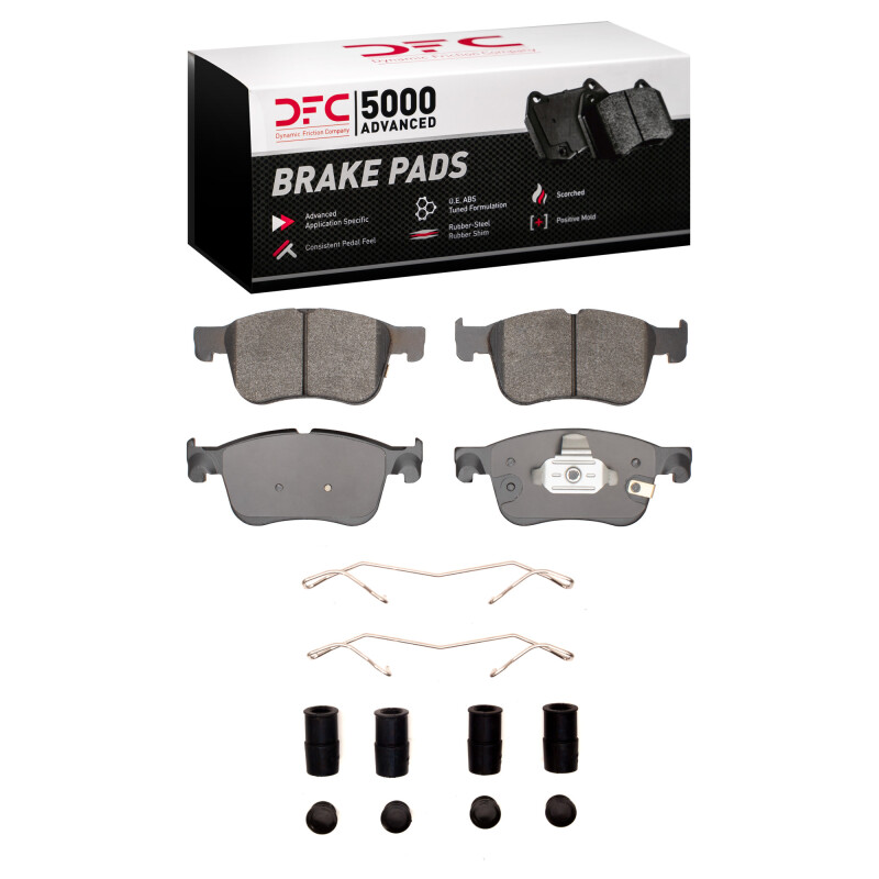 DFC 20-25 Ford Bronco Sport Front 5000 Advanced Low Metallic Brake Pads and Hardware Kit