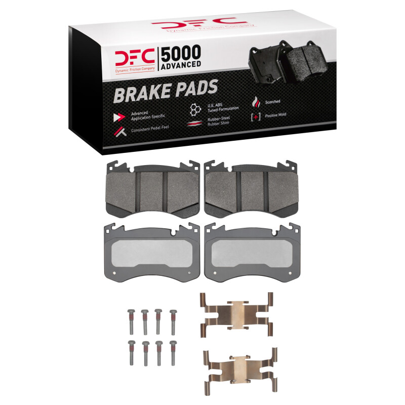 DFC 22-25 Land Rover Range Rover Sport Front 5000 Advanced Low Metallic Brake Pads and Hardware Kit