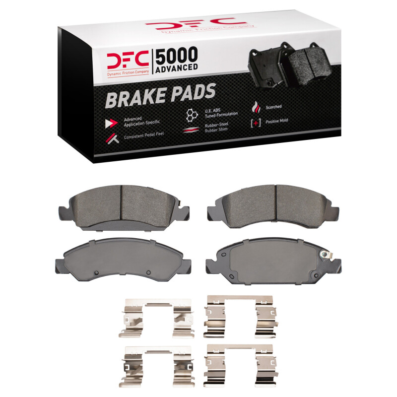 DFC 09-20 Chevrolet Tahoe Front 5000 Advanced Low Metallic Brake Pads and Hardware Kit