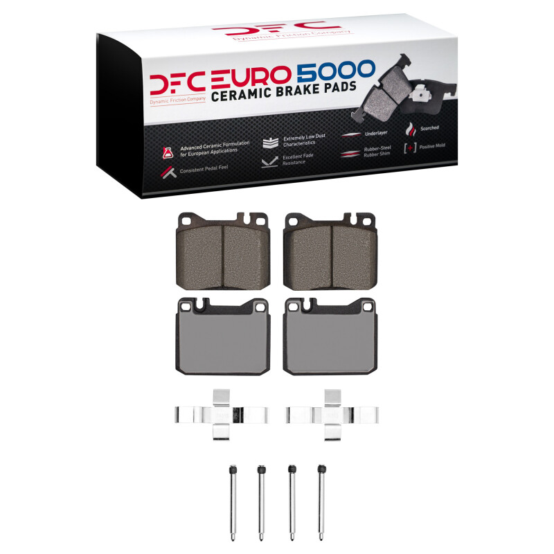 DFC 79-85 Mercedes-Benz 280CE Front Euro 5000 Ceramic Brake Pads and Hardware Kit