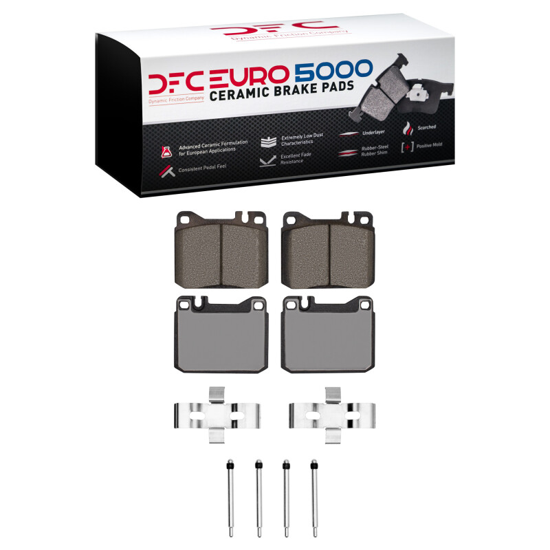 DFC 79-85 Mercedes-Benz 380SEL Front Euro 5000 Ceramic Brake Pads and Hardware Kit