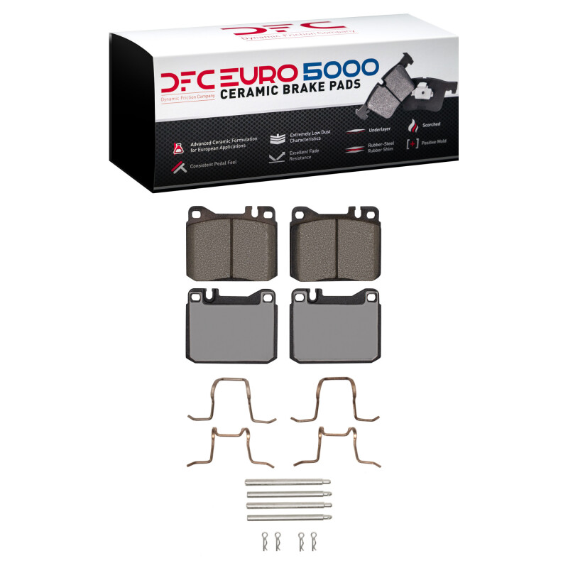 DFC 79-85 Mercedes-Benz 450SEL Front Euro 5000 Ceramic Brake Pads and Hardware Kit