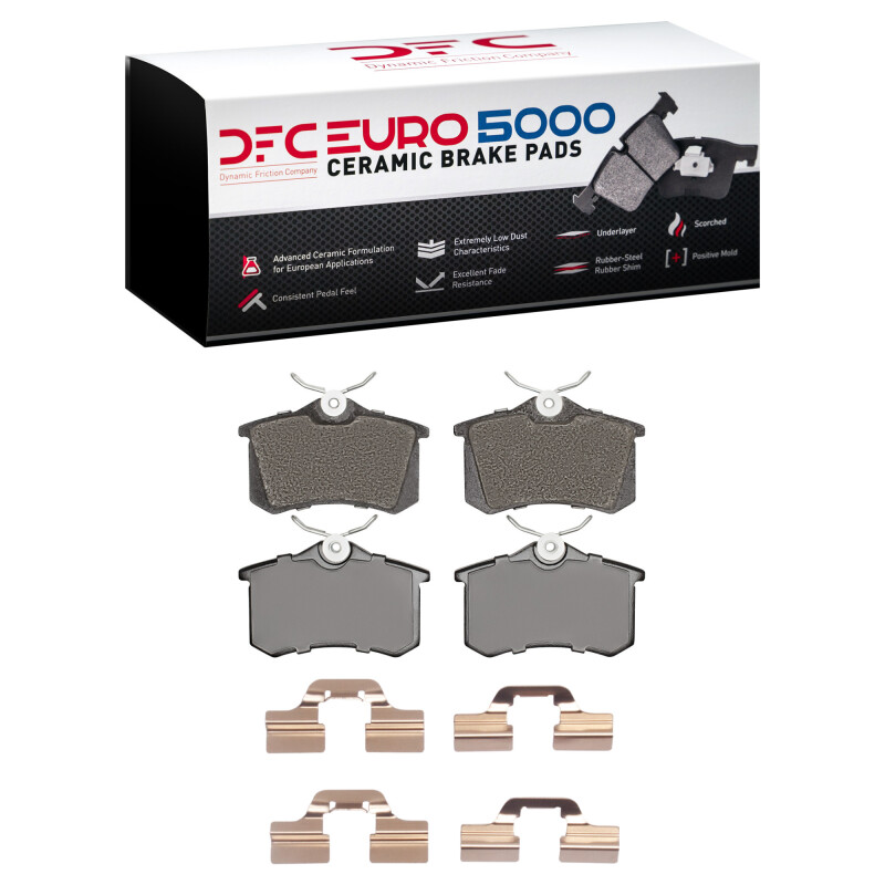 DFC 99-15 Audi TT Rear Euro 5000 Ceramic Brake Pads and Hardware Kit