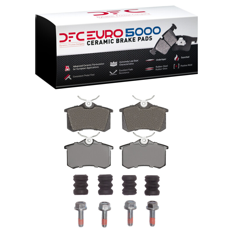 DFC 85-19 Audi A3 Rear Euro 5000 Ceramic Brake Pads and Hardware Kit