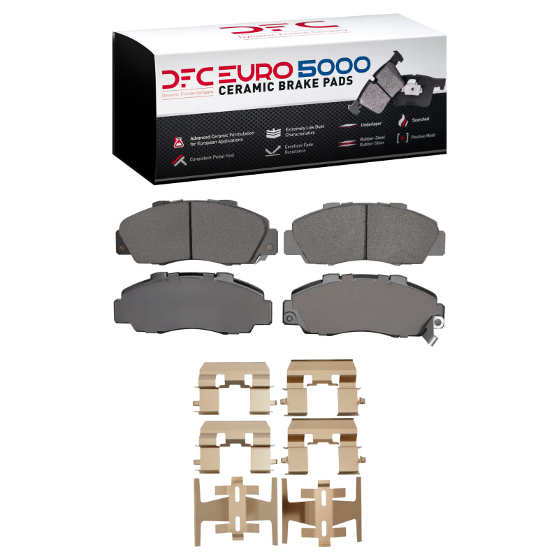 DFC 91-02 Acura RL Front Euro 5000 Ceramic Brake Pads and Hardware Kit