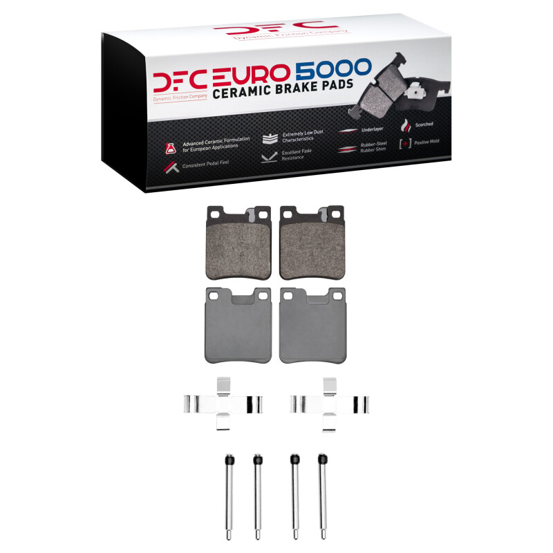 DFC 91-03 Mercedes-Benz E320 Rear Euro 5000 Ceramic Brake Pads and Hardware Kit
