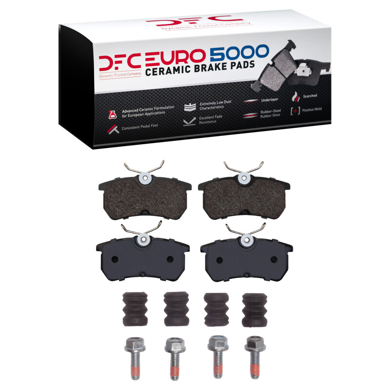 DFC 01-19 Ford Focus Rear Euro 5000 Ceramic Brake Pads and Hardware Kit