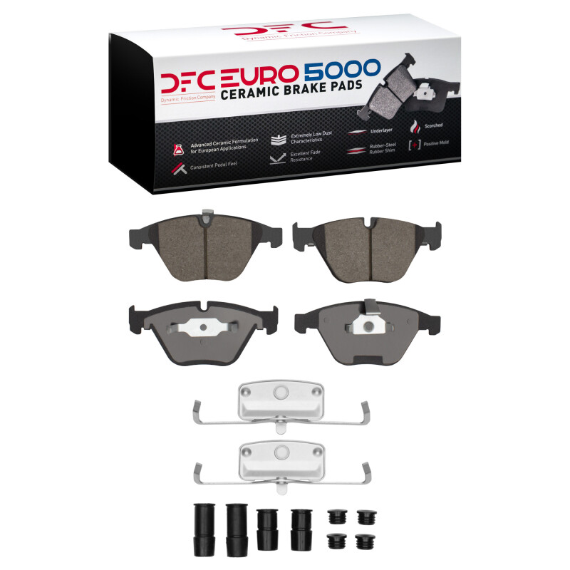 DFC 02-13 BMW 530i Front Euro 5000 Ceramic Brake Pads and Hardware Kit