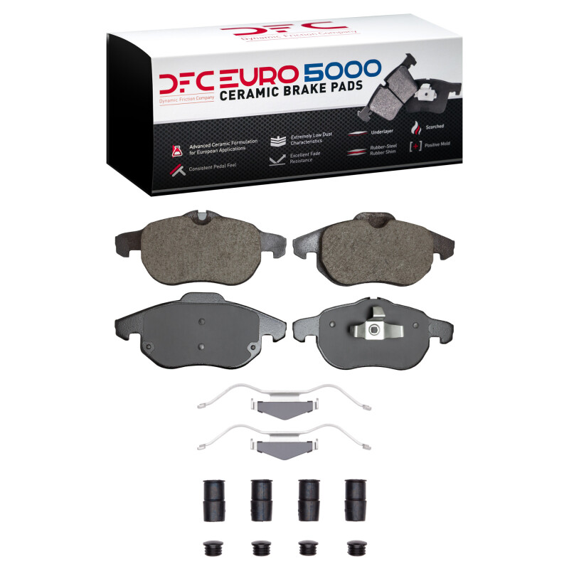 DFC 03-05 Saab 9-3 Front Euro 5000 Ceramic Brake Pads and Hardware Kit
