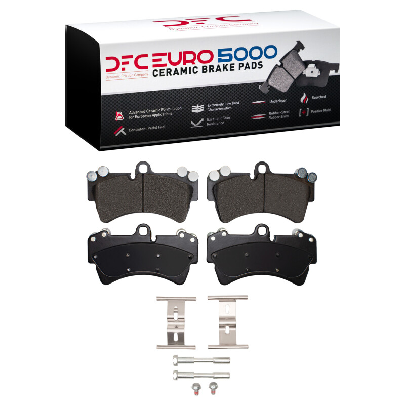 DFC 03-15 Audi Q7 Front Euro 5000 Ceramic Brake Pads and Hardware Kit