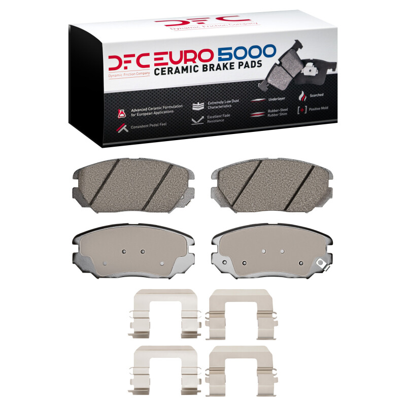 DFC 05-11 Hyundai Sonata Front Euro 5000 Ceramic Brake Pads and Hardware Kit