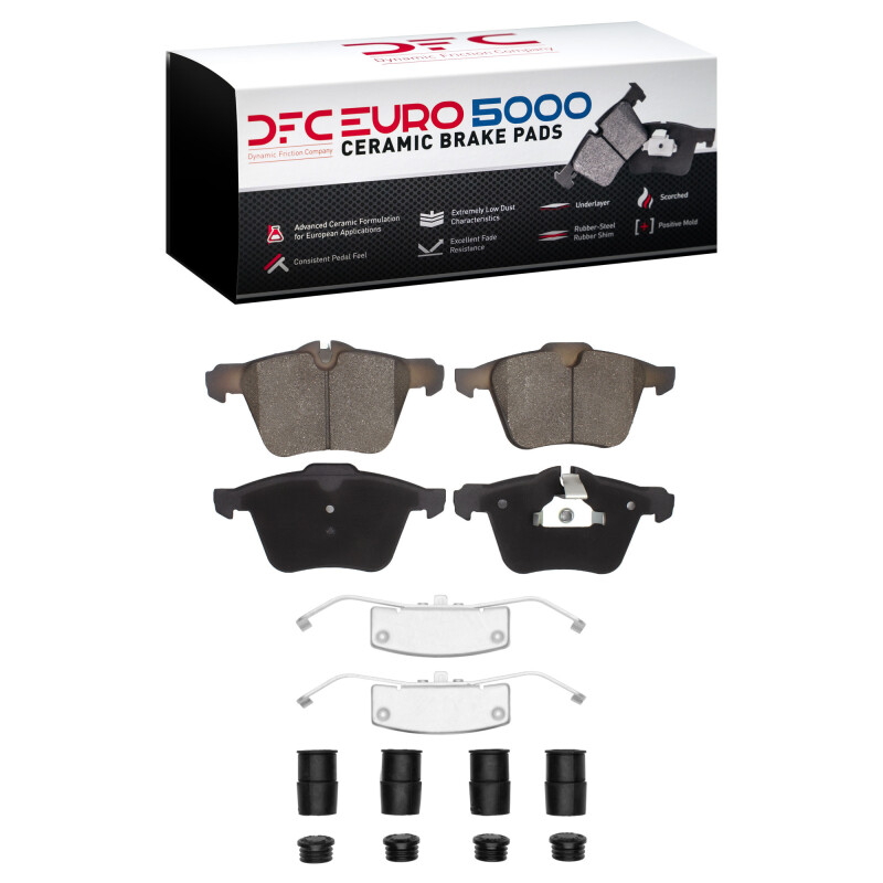 DFC 10-19 Jaguar XF Front Euro 5000 Ceramic Brake Pads and Hardware Kit